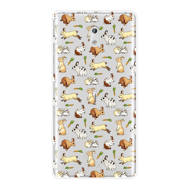 TPU Phone Case For Nokia 8 6 5 3 2 1 Silicone Kawaii Rabbit Cartoon Cute Animal Soft Back Cover X6 7 Plus Nokia6 | Мобильные