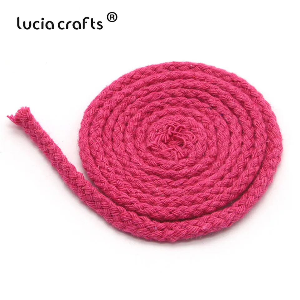 Lucia crafts, 5 м/22 м, разноцветные хлопковые шнуры, плетеная веревка, декоративный шнурок, шнурок, DIY, аксессуары для дома ручной работы W0210