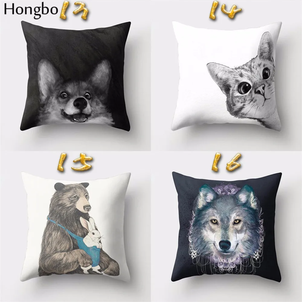 Hongbo 1 шт. симпатичный мультяшный Тигр Волк собака Кот Ленивец Пингвин Олень Лось