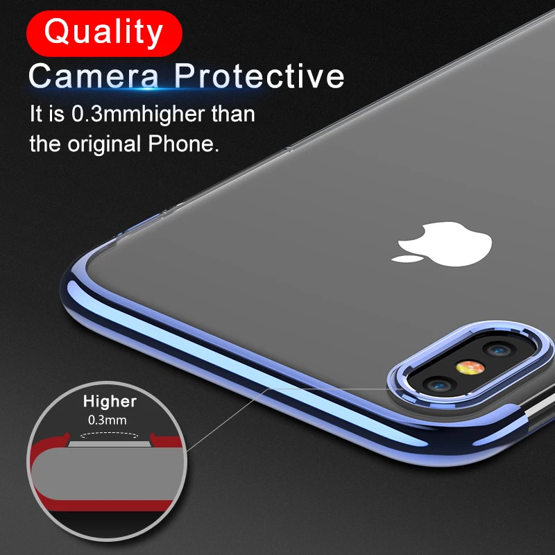FLOVEME чехол для iPhone X 6 6s плюс 7 чехлы телефонов 8 Plus мягкое золото покрытием
