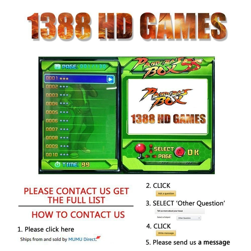 Аркадная игровая консоль с 1388 Ретро HD играми 2 плеера светодиодный Ультратонкий