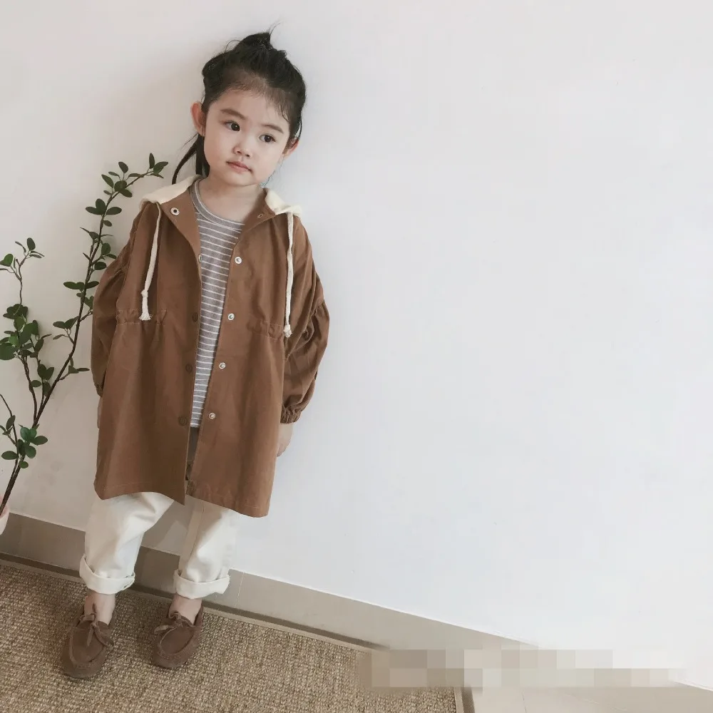 2018 Детское пальто с капюшоном Осенняя мода Детская трендовая Куртки одежда | Мать