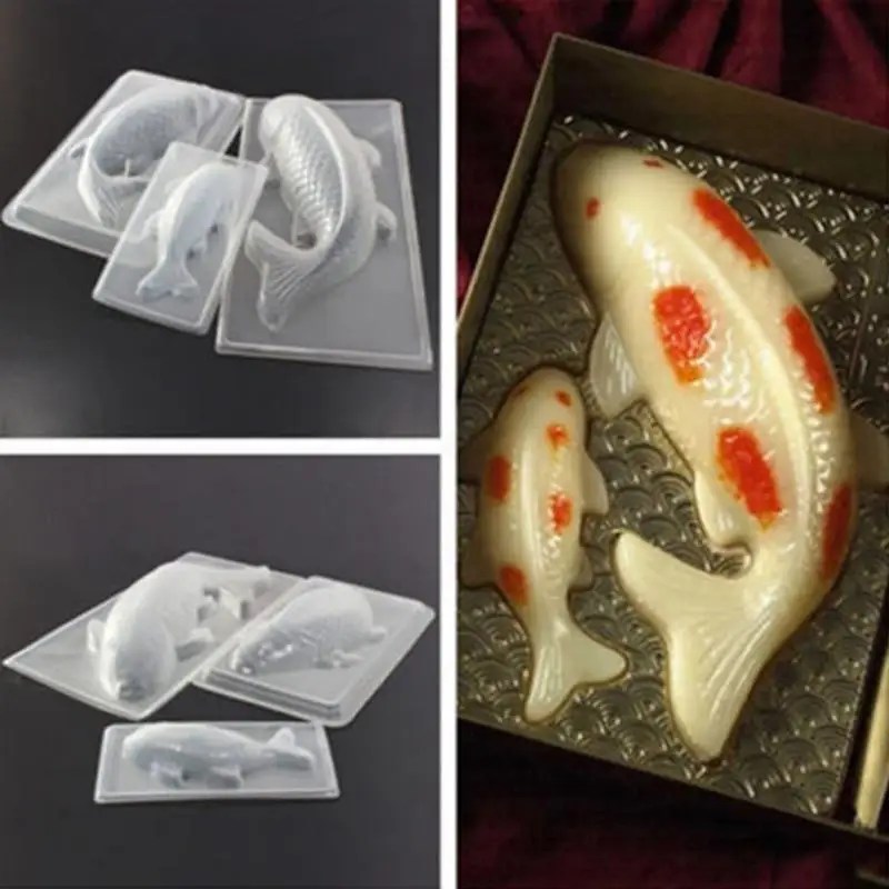 DIY форма рыбы помадка мыло 3D форма для торта, капкейков желе Конфеты Шоколад украшения выпечки инструмент формы
