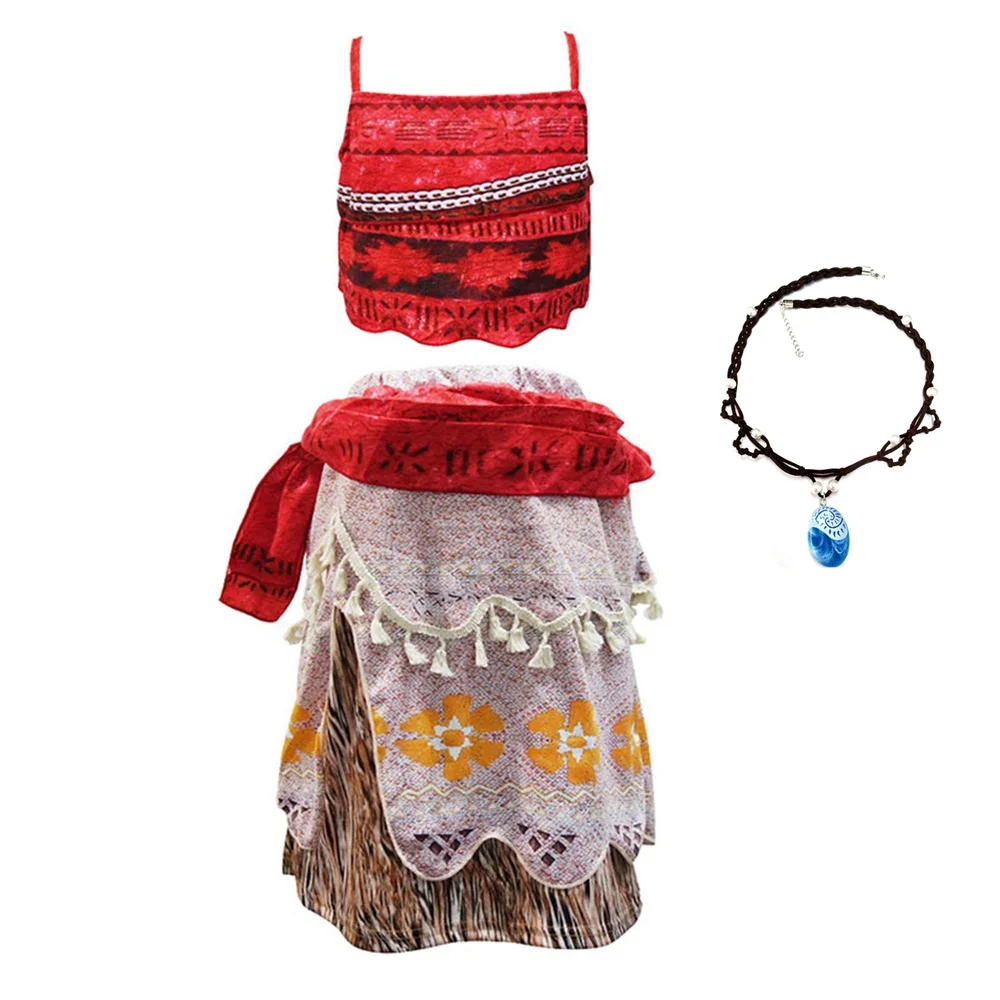 Летнее платье Моаны для девочек платья ваяны детские праздничные костюмы