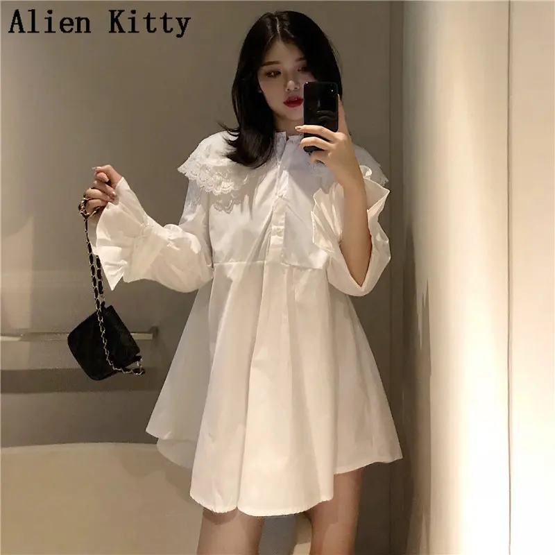 Лоскутная кружевная Весенняя Милая новая стильная свободная элегантная женская