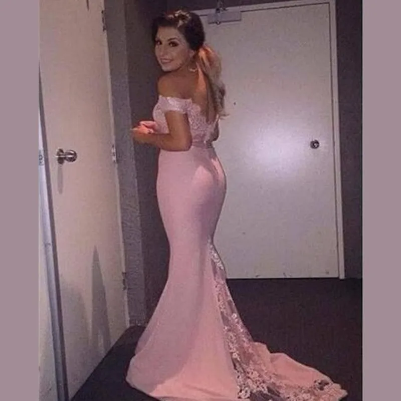 Новинка 2017 длинное платье подружки невесты с кружевными короткими рукавами