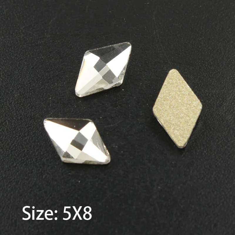 Rhombus 5x8mm Горячая Распродажа украшение для ногтей ювелирное изделие на ногти стразы кристаллы дизайн ногтей искусство стразы 34 стили Необычные хрустальные камни 30/100 шт для 3D нейл-арта украшения - Цвет: Rhombus 5x8mm