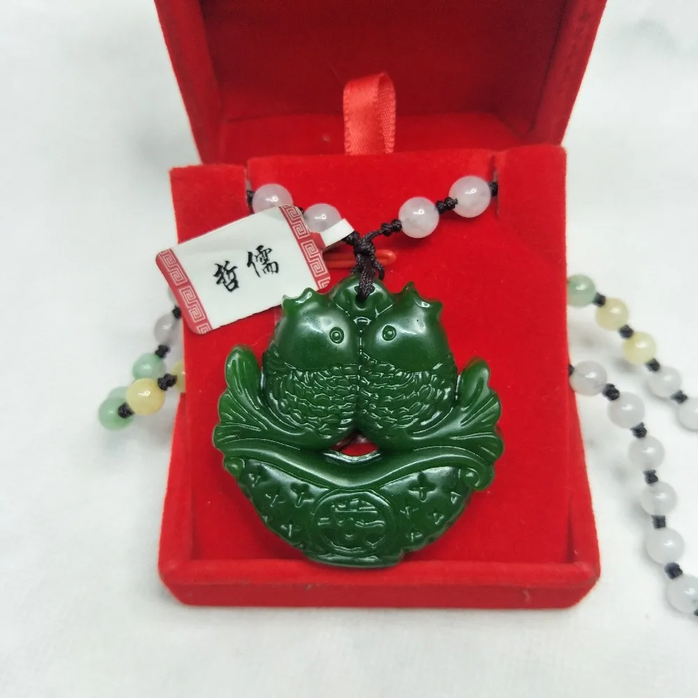 Zheru ювелирное изделие чистое натуральное Hetian Biyu Jingdiao Guanyin кулон три цвета jadeite