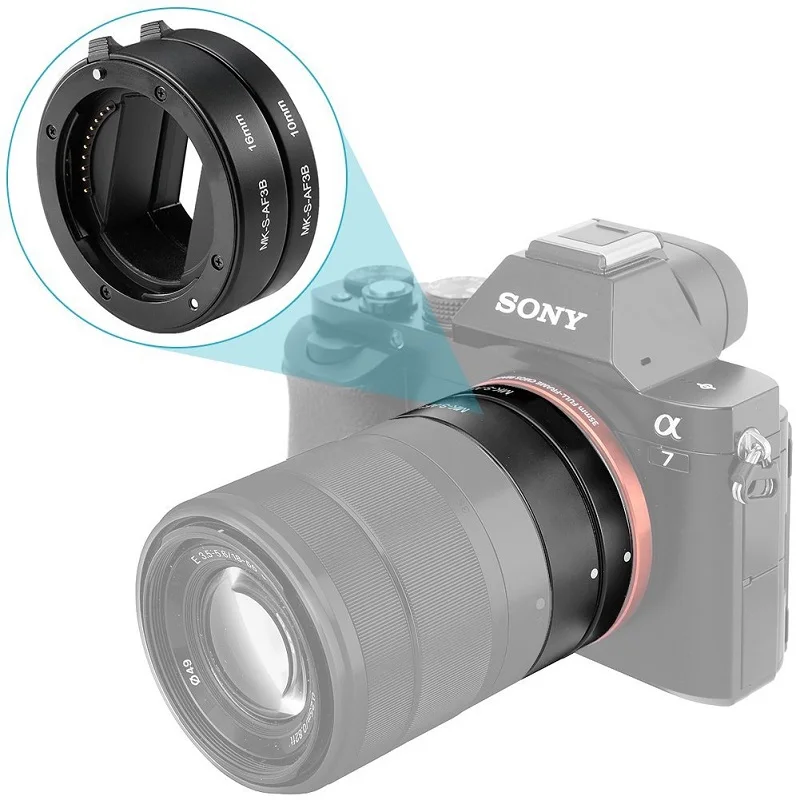 Макро Удлинительное Кольцо Meike A6300 A6500 A6000 A7 A7II A7III A7SII с автофокусом для Sony E Mount NEX 7