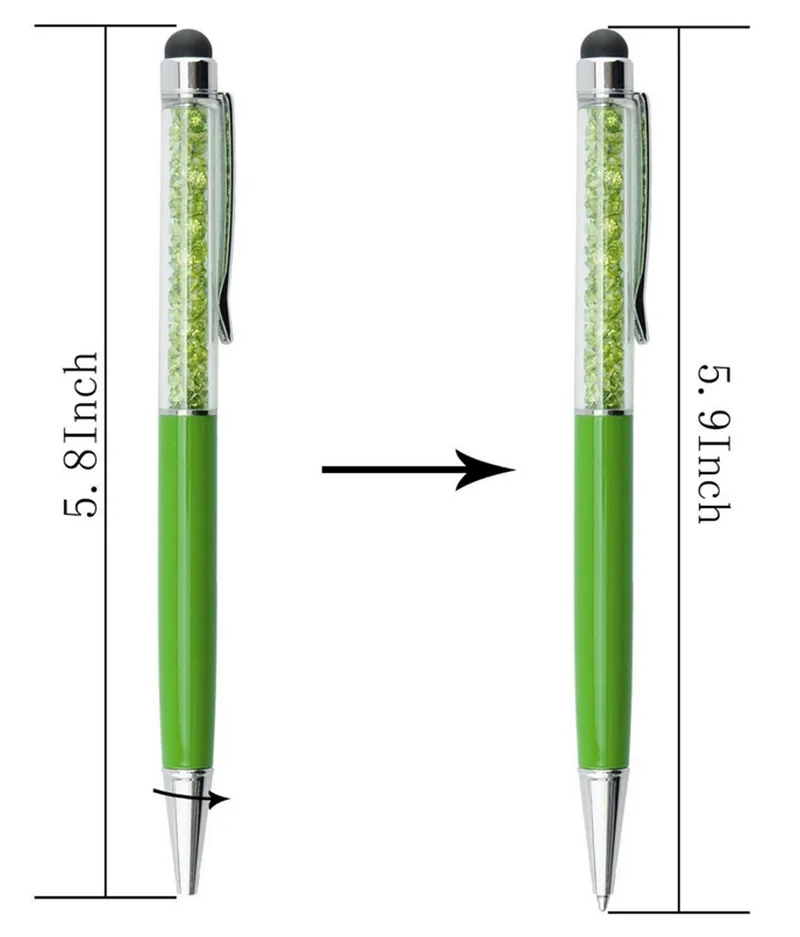 Универсальная Хрустальная ручка ULIFART сенсорный стилус 2 в 1 шариковая для