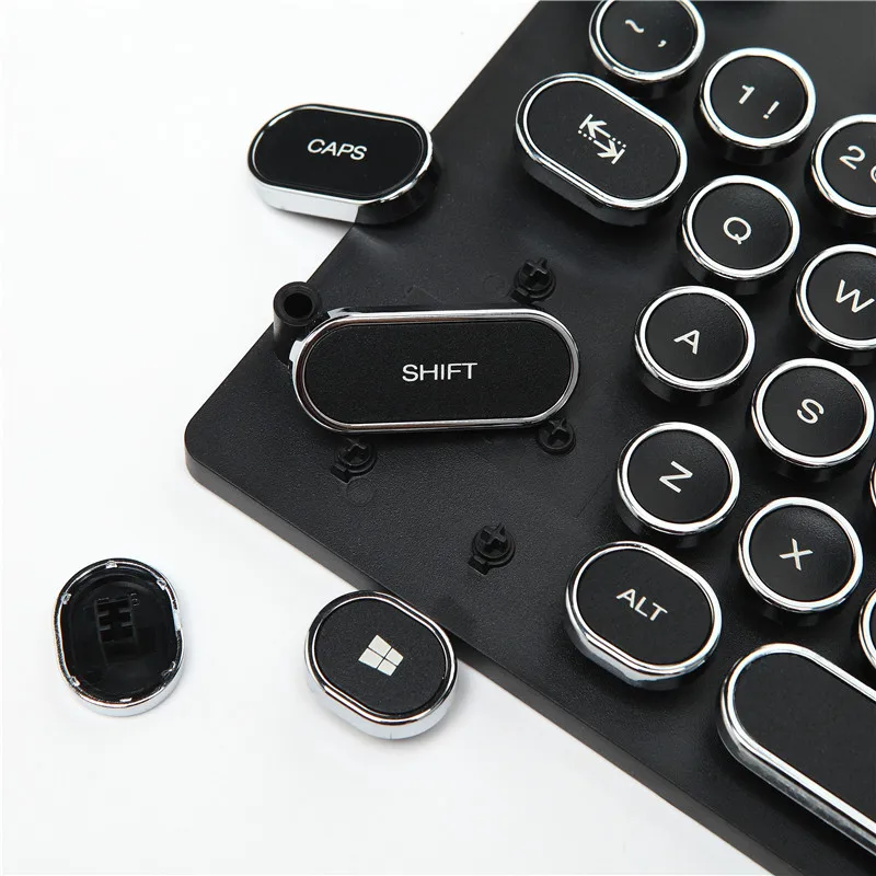 diy key cap retro steam punk typewriter mechanical keyboard keycap 104 87 standard keys for gaming gamer keyboard key cap free global shipping