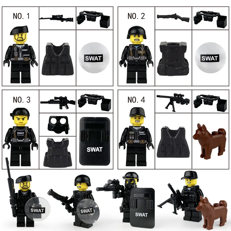 Военные Солдатики &quotSpecial Forces&quot кирпичики фигурки пистолеты Книги об оружии Legoings