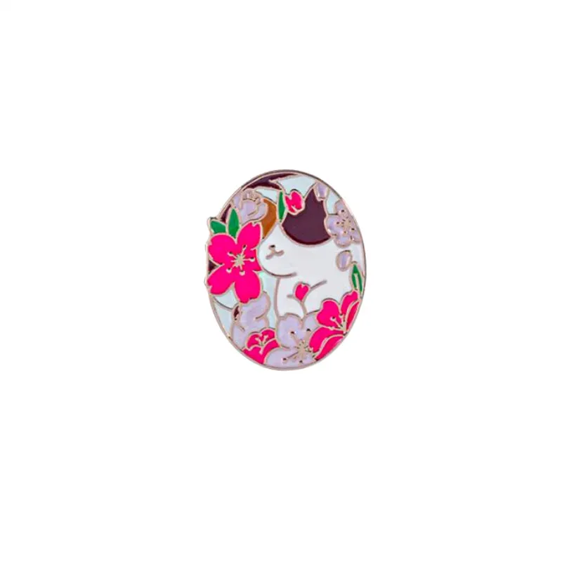 Timlee X048 Новый мультфильм милые капли масла Кот вишни цветок металлические броши