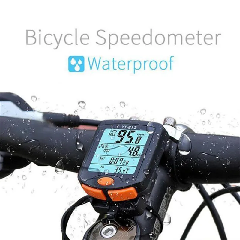 

BOGEER YT-813 Waterproof Bicycle Computer Wireless MTB Bike Cycling Odometer Stopwatch Speedometer Watch LED Digital Rate