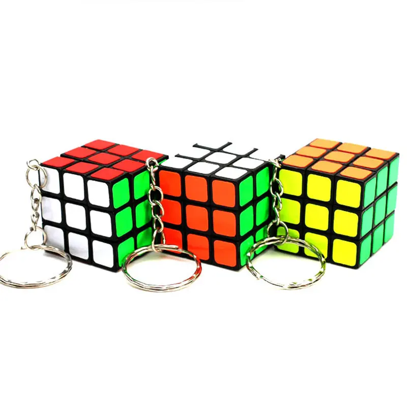 Брелок мини малого 3 см творческий кубик рубика Высокое качество ABS Cube 3x3x3