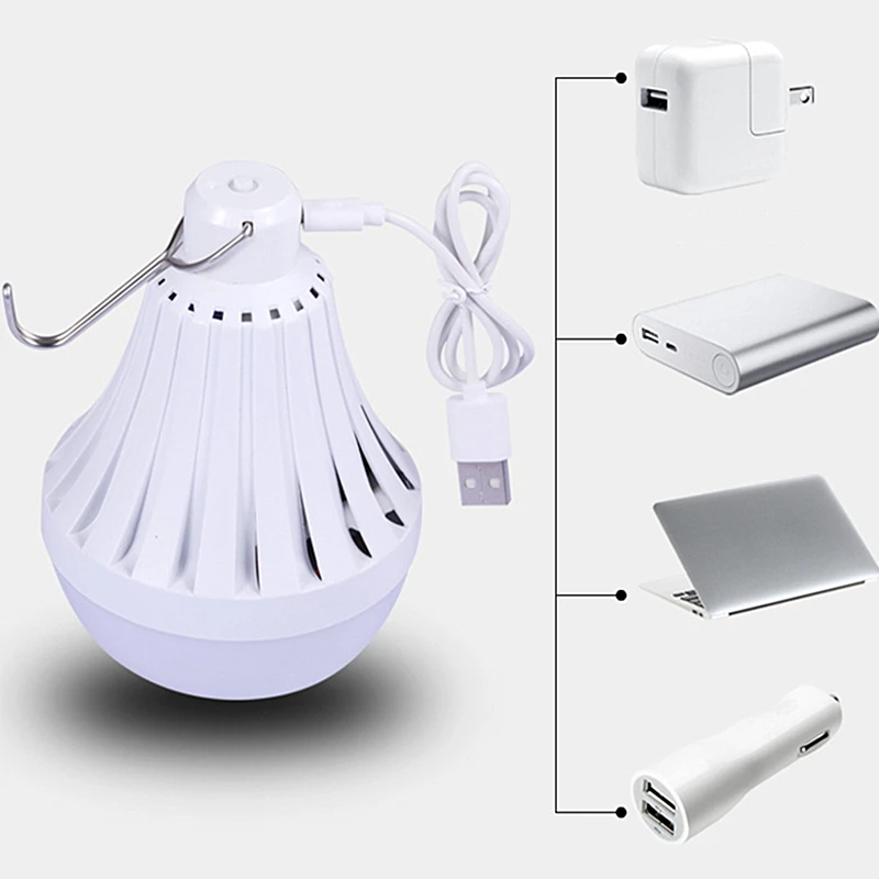 USB перезаряжаемая Светодиодная лампа лампада E27 220 В 12 Вт 20 30 40 умная аварийная