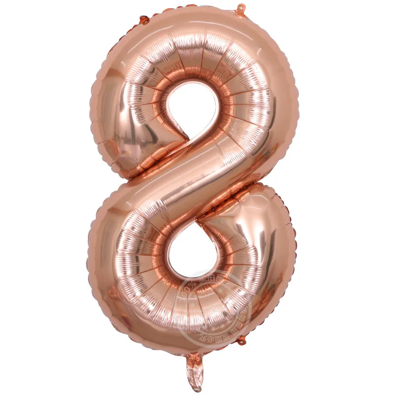 32inch Number 1 2 3 4 5 6 7 8 9 Foil Air balloon Mini Crown Set Baby Shower Birthday Party Balaos Party Decoration - Цвет: 09