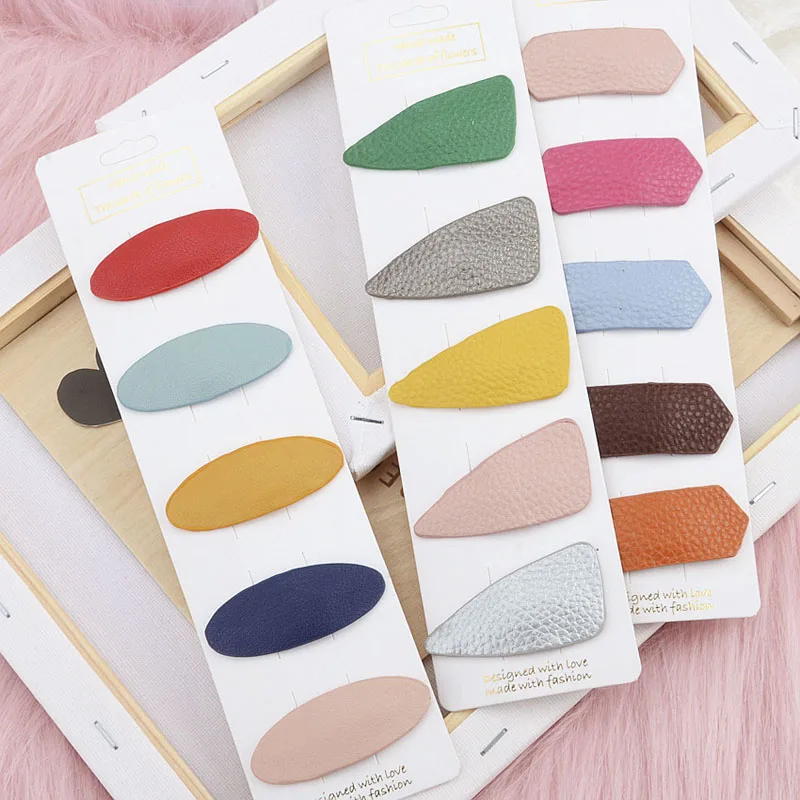 5 шт./карточка однотонные заколки для волос маленьких девочек детские модные из