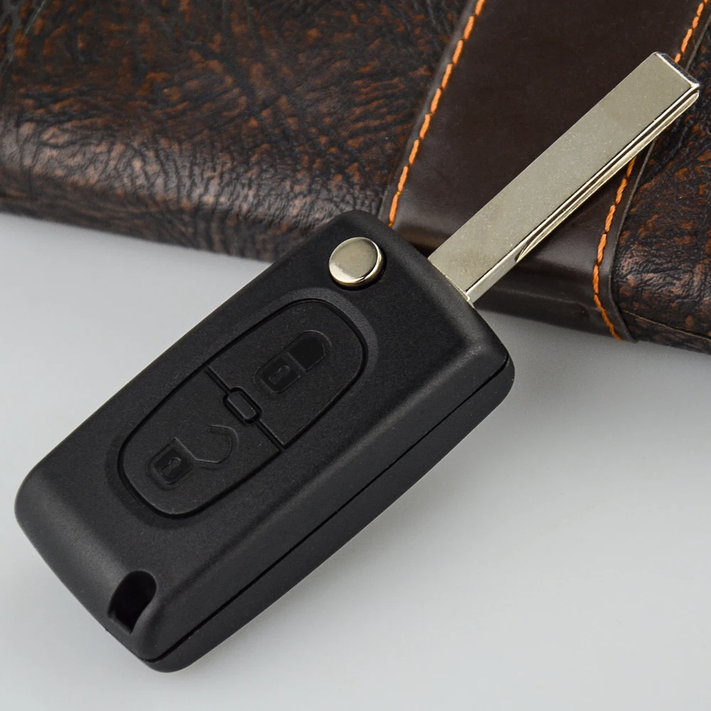 Чехол брелок OkeyTech для выкидного ключа с 2 кнопками Peugeot 107 207 307 307S 308 407 607 Citroen C2 C3 C4 C5
