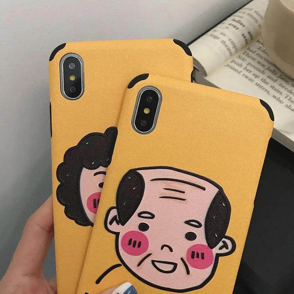 Мягкий ТПУ чехол для пар iphone 7 8 Plus X XS XR Xs Max Чехлы рельефный 6 6S Забавный милый