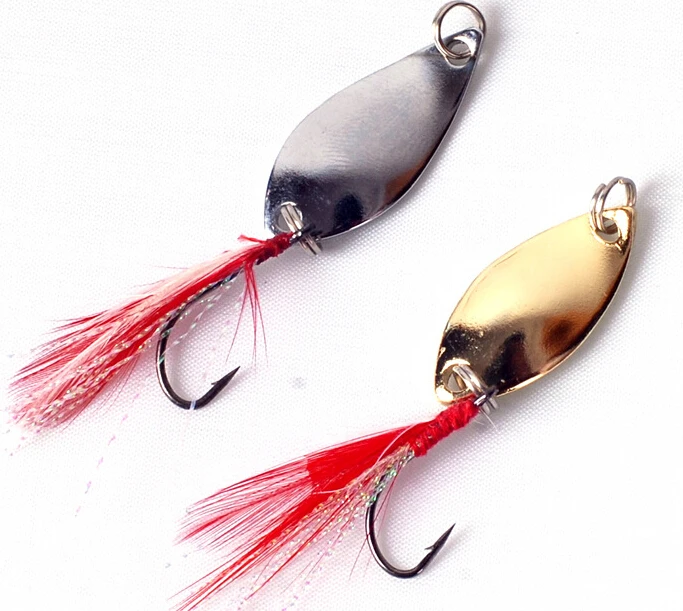 

10 pcs/lot gold sliver color metal fishing lures 5 g sequins spoon baits carp fishing