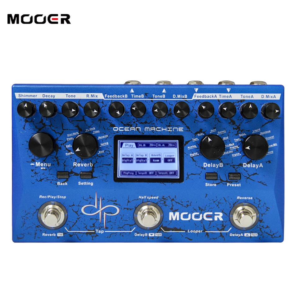 MOOER Ocean машина с двойной задержкой ревербератор и удлинитель Octave 2 независимые