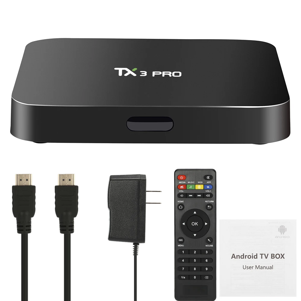 2018 новейшее хорошее качество TX3 Pro Amlogic S905X 1G/8G четырехъядерный KD android 6 0 HD IPTV S905W smart