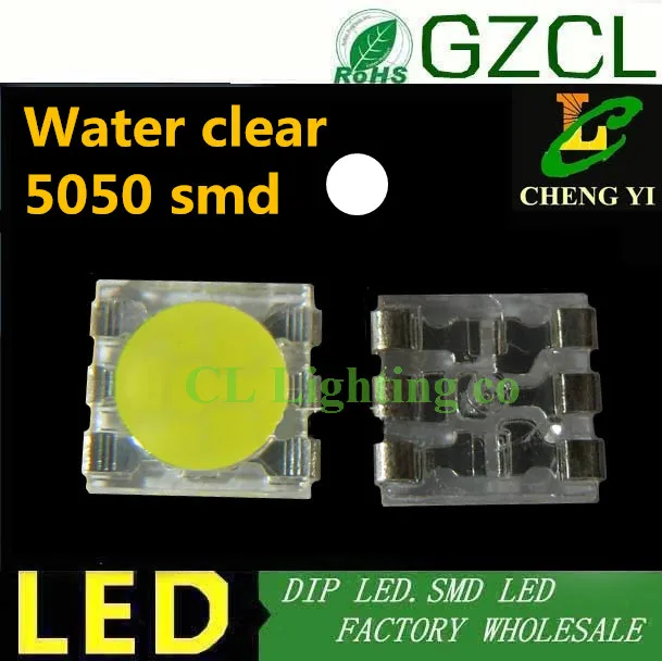 Прозрачная Скоба SMD LED 5050 высокояркая белая 5 мм чип led 3 0 в (CE & Rosh)|led par can 64|led low voltage