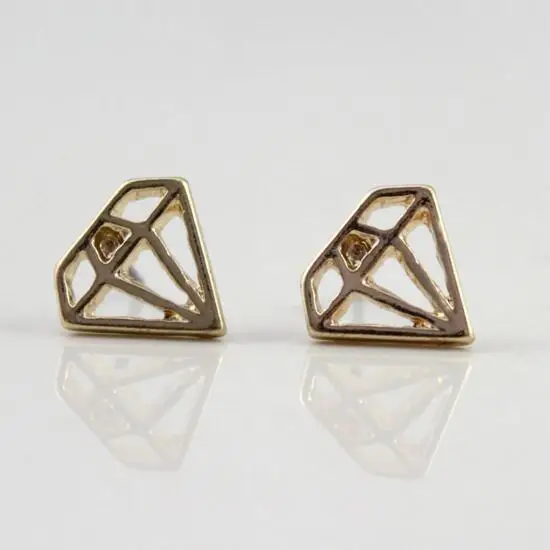 Изысканный мода любители девушки цвет золота треугольник мило серьги для женщин