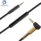 Усовершенствованный кабель POYATU для наушников Sennheiser Boost 2,0 HD1, сменный шнур для наушников с микрофоном и пультом дистанционного управления громкостью для iPhone