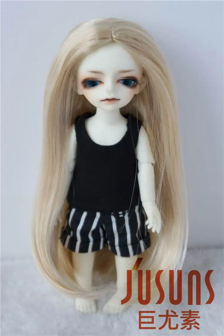 JD016 1/12 1/8 BJD кукольные Парики Мода пробор линия длинный кудрявый парик Размер 3-4 дюйма 4-5 дюймов 5-6 дюймов синтетический мохер кукольные парики - Цвет: 4-5inch Blond SM202