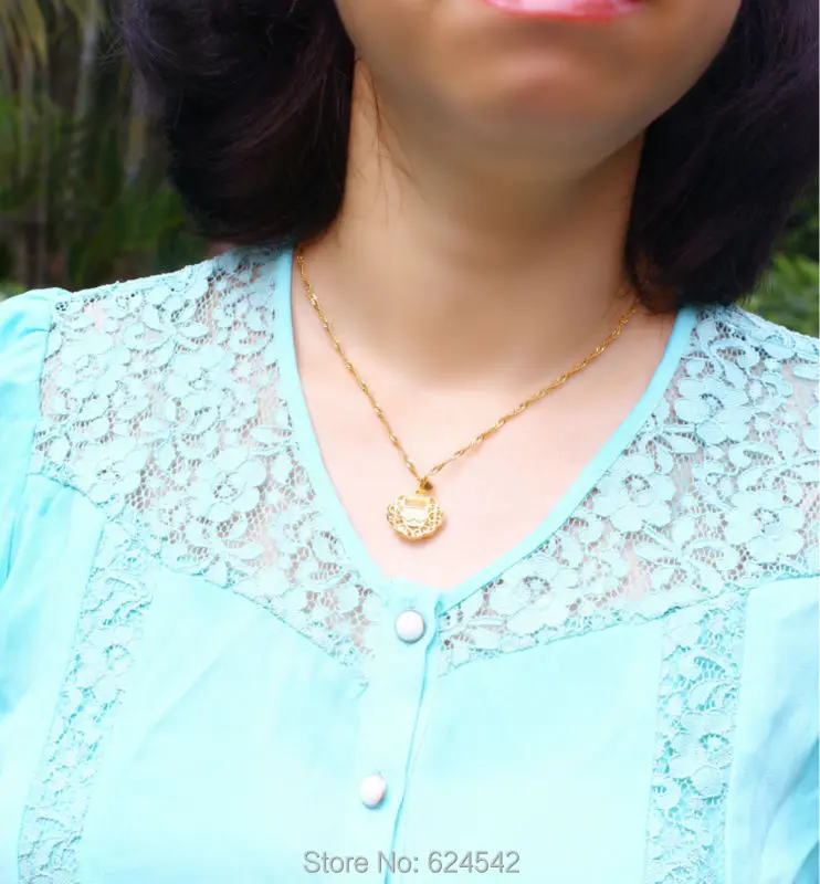 Новое Женское Ожерелье из золота 24k с изящными замками|necklaces gold|chain necklace pendantnecklace