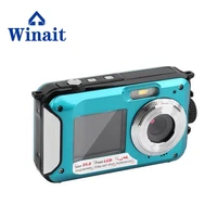 24mp 32gb waterproof digital camera 1080p photo camera mini video camera 16x digital zoom duble screen