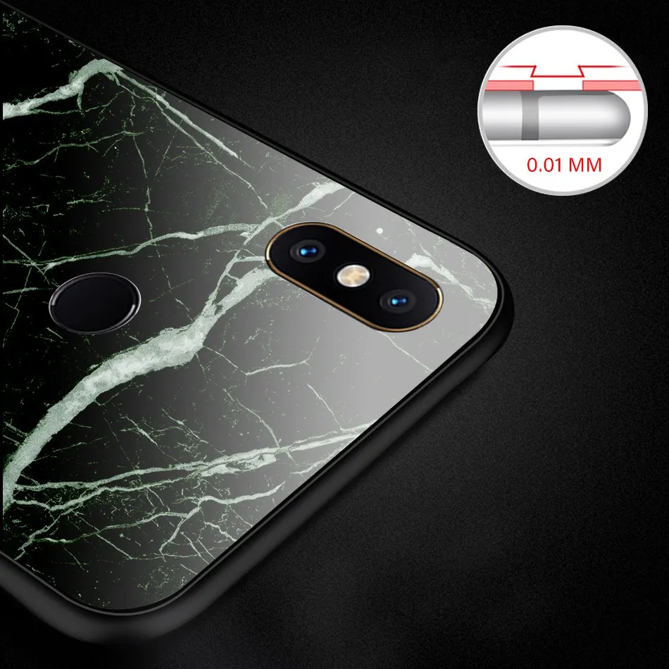 UTOPER Роскошный чехол для Xiaomi mi 8 SE из мрамора закаленное стекло Крышка Xio 6X A2 Coque Capa |