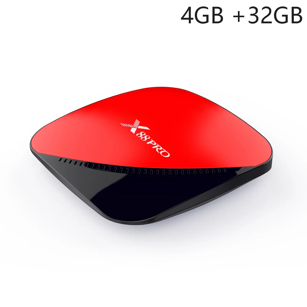 4GB 32GB LEMFO X88 Pro Smart Android tv Box 9,0 RK3318 Четырехъядерный 4 Гб+ 32 Гб 64 Гб Поддержка 4K USB 3,0 2,4G/5G Wifi H265 телеприставка - Color: 4GB 32GB