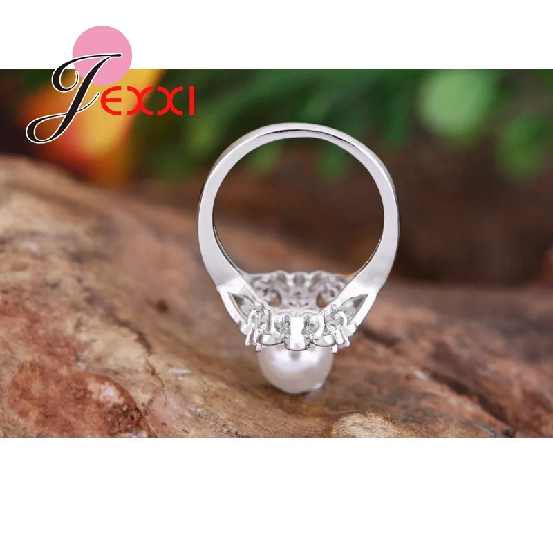 Женское кольцо из серебра 925 пробы с пресноводным жемчугом|wedding engagement ring|engagement rings