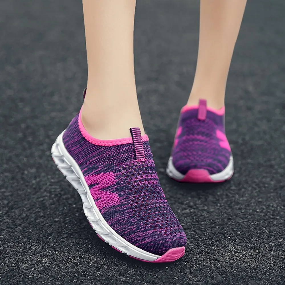 Женская Мягкая дышащая повседневная обувь на плоской подошве черного цвета для