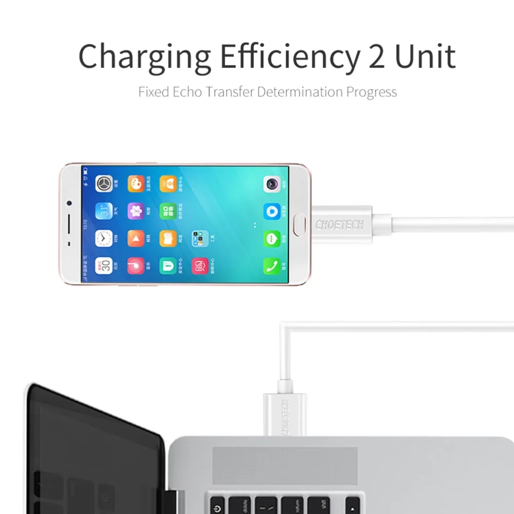 Choetech Кабель Micro Usb 5V 2.4A USB для быстрой зарядки длиной 1 м 0 5 TPE кабель мобильного