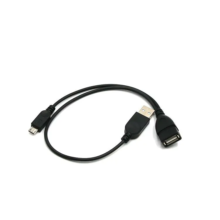 Micro USB 2,0 5 Pin хоста OTG кабель с USB Мощность мужской женский для сотового телефона планшетный ПК мобильный телефон внешний U диск читателя кабель