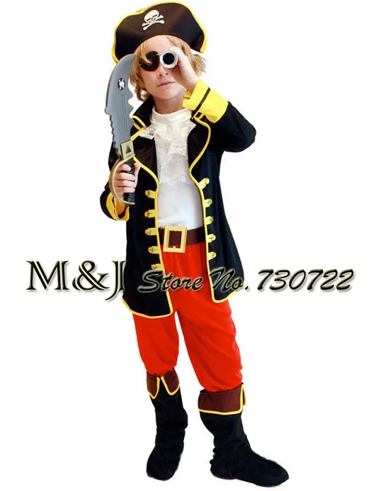 Бесплатная Доставка! Одноглазый пиратский костюм детские костюмы с рисунком