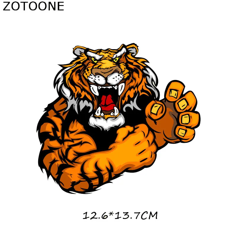 Термопатчи ZOTOONE Tiger для одежды термотрансферные наклейки аксессуары|Заплатки| |