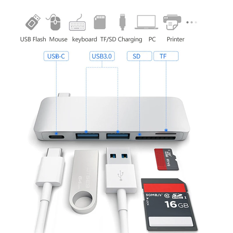 Устройство для чтения SD/TF карт USB 3 1 0 Тип C|usb 3.0 hab|hab usb 3.0usb hab |