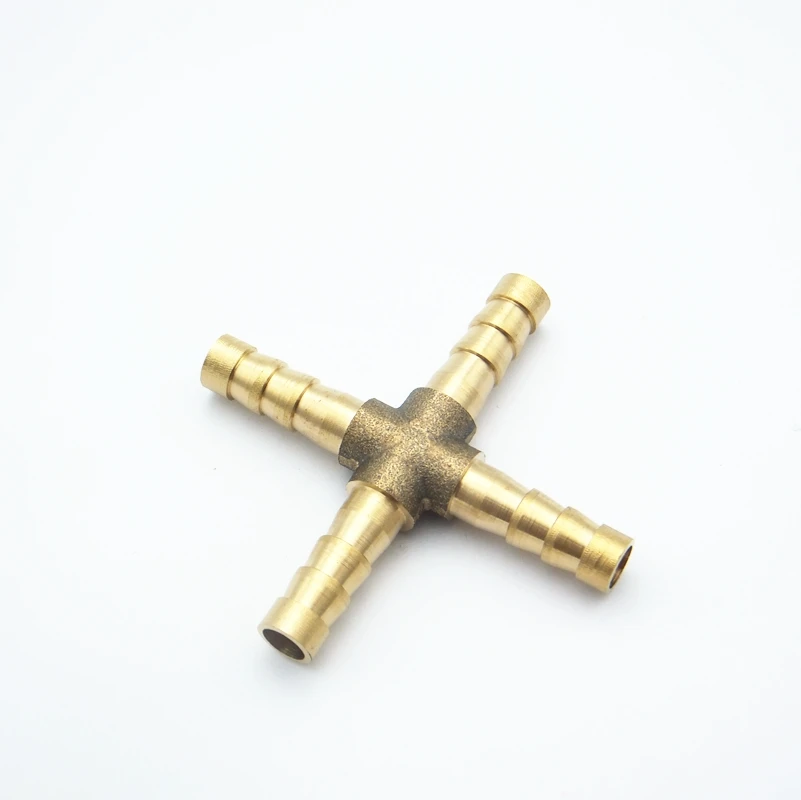 6 мм перекрестный шланг Барб 4 способа латунная колючая труба штуцер соединитель