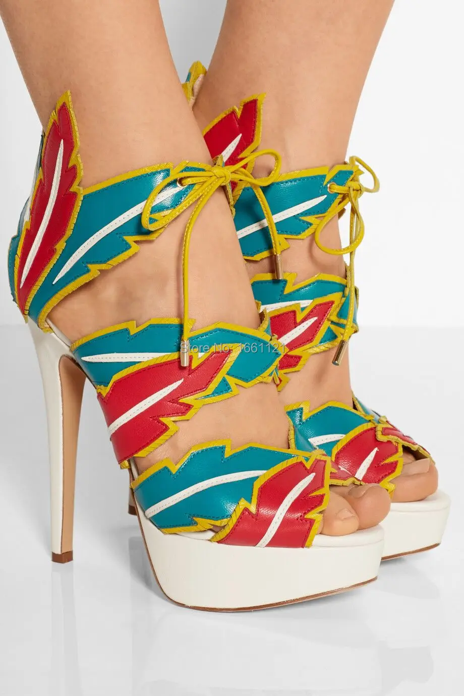 Multi colored platform heels Clearance