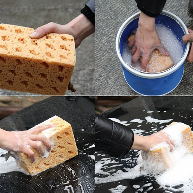 Желтая губка для автомойки толстая Коралловая домашней уборки чистки стекла