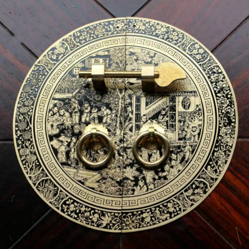 

Xipeiyi Chinese Furniture Brass Vintage Handles Pulls Cabinet Cupboard Knobs Copper Wardrobe Wooden Door Handle Round Knobs