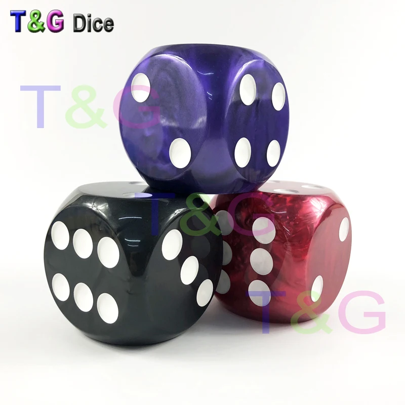 Jumbo Dice T& G Высокое качество 75 мм красный мраморный эффект украшение дома для подарка