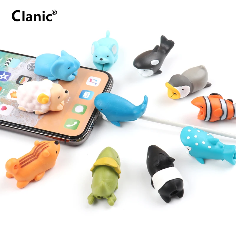 Телефон USB кабель chompers милые животные кабель протектор для iphone зарядки провода держатель мобильного телефона Кабельный органайзер