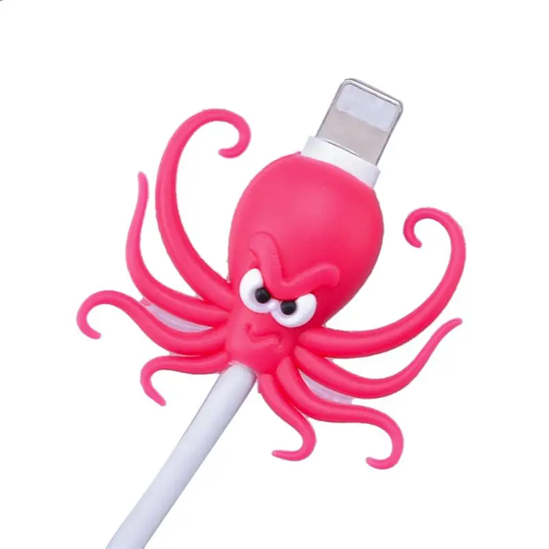 3 Милый usb-кабель для зарядного устройства в форме насекомых, защитный чехол, мягкий силиконовый кабель для передачи данных, защитный Шнур для iPhone, смартфон - Цвет: 3