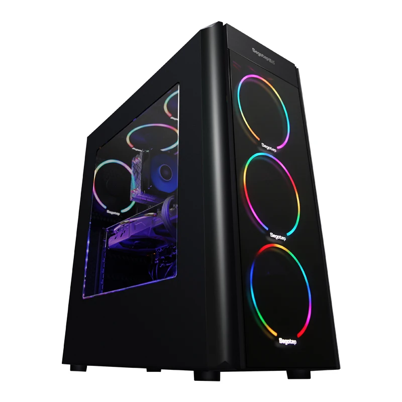 KOTIN S18 AMD игровой Настольный ПК AMD Ryzen 7 2700 GTX1060 6G видео 240 ГБ SSD 8 Гб ram 6 вентиляторы RGB PUBG 500 Вт PSU компьютер Windows10